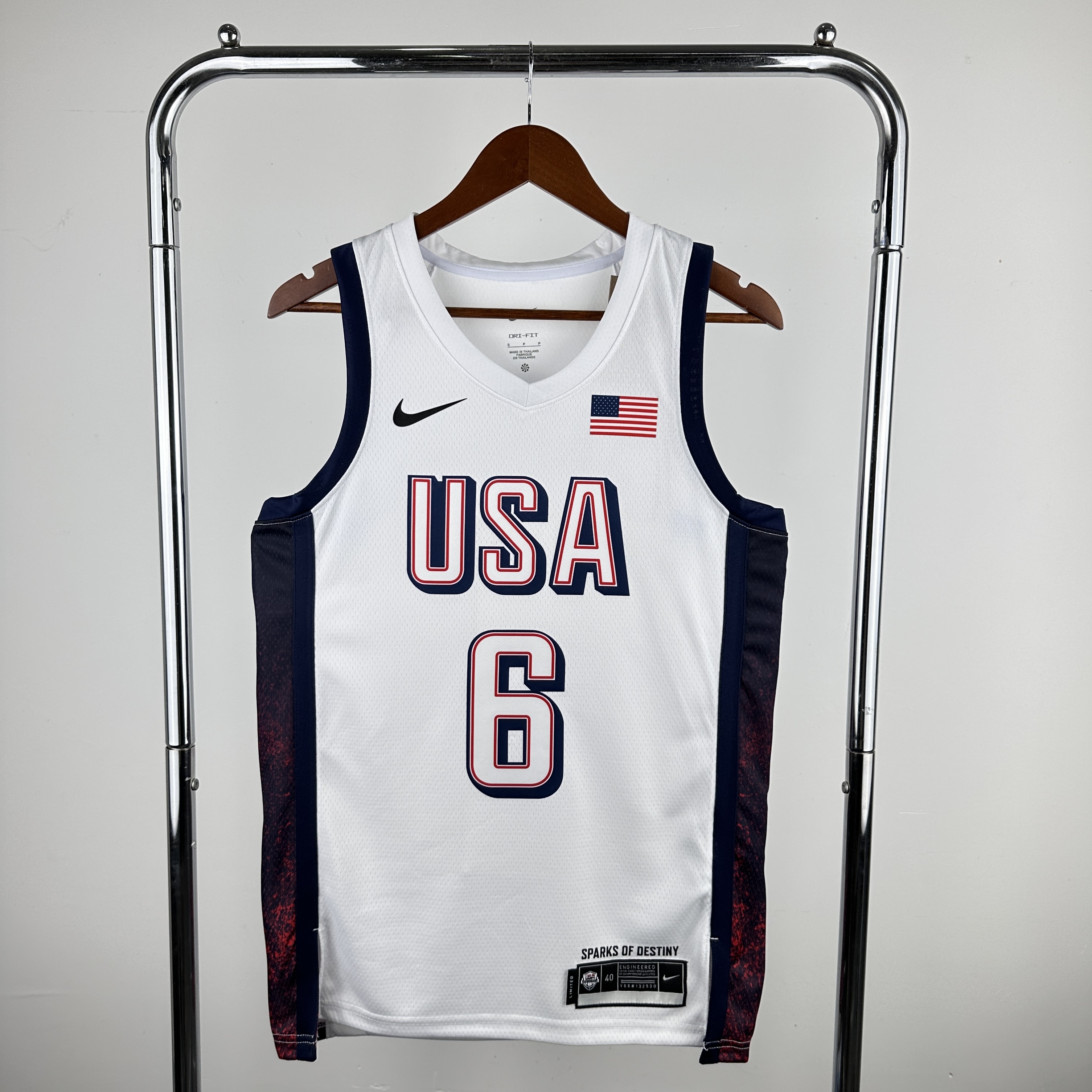 2024 Olympic USA #6 James White Nike NBA Jersey->more jerseys->NBA Jersey